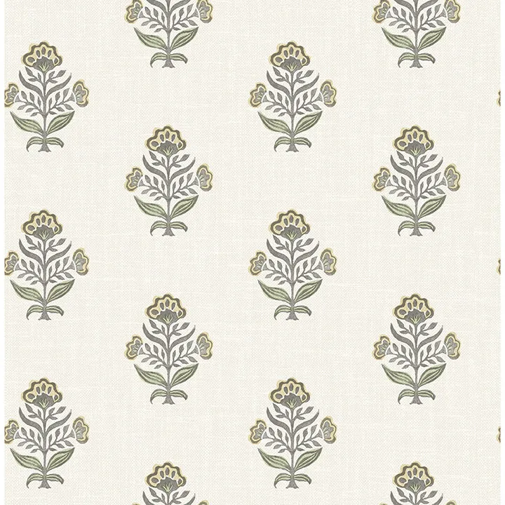 Chesapeake Hollyhock wallpaper, color Honey, SKU 4148-27416