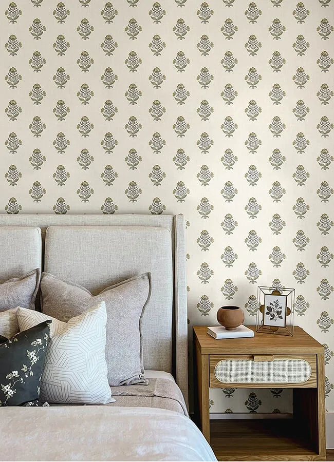 Chesapeake Hollyhock - Honey Wallpaper | Buy Online Chesapeake Hollyhock wallpaper, color Honey, SKU 4148-27416
