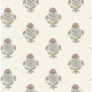 Chesapeake Hollyhock wallpaper, color Rust, SKU 4148-27420