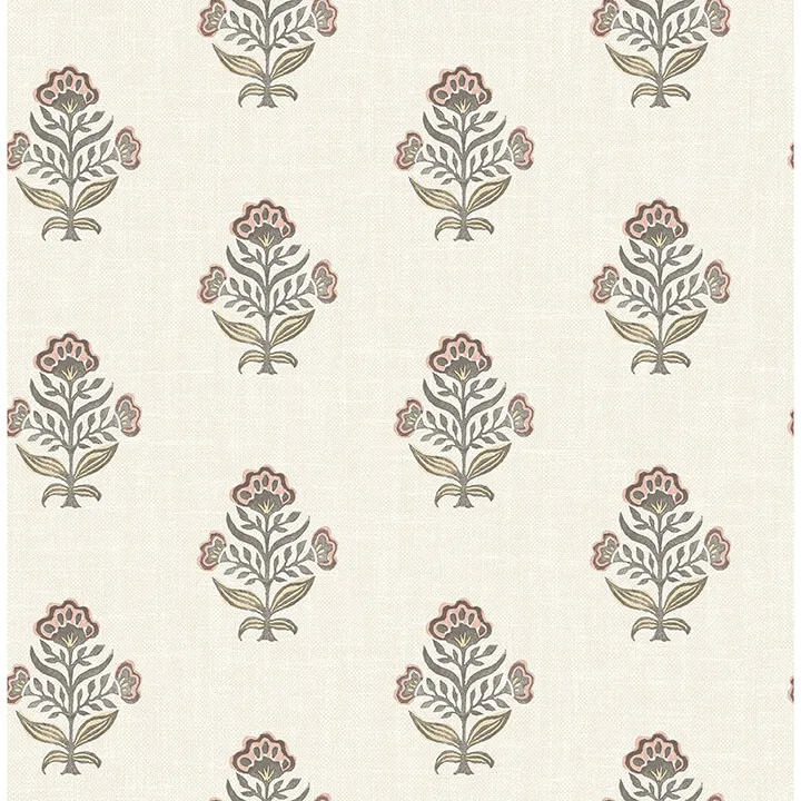 Chesapeake Hollyhock wallpaper, color Rust, SKU 4148-27420