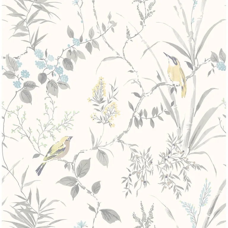Chesapeake Imperial Garden wallpaper, color Grey, SKU 3123-24172