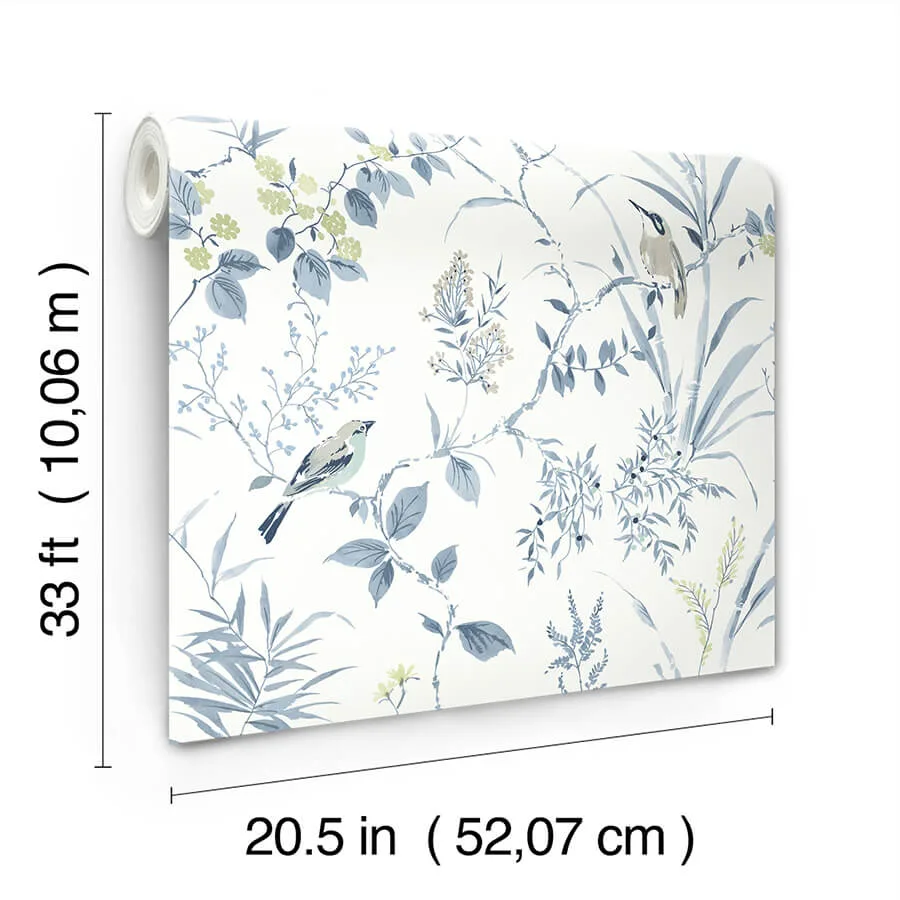 Chesapeake Imperial Garden wallpaper, color Blueberry, SKU 4134-26990