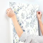 Chesapeake Imperial Garden wallpaper, color Blueberry, SKU 4134-26990