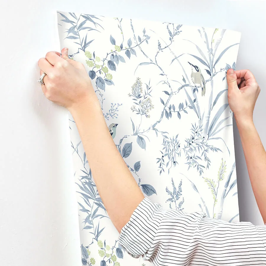 Chesapeake Imperial Garden wallpaper, color Blueberry, SKU 4134-26990