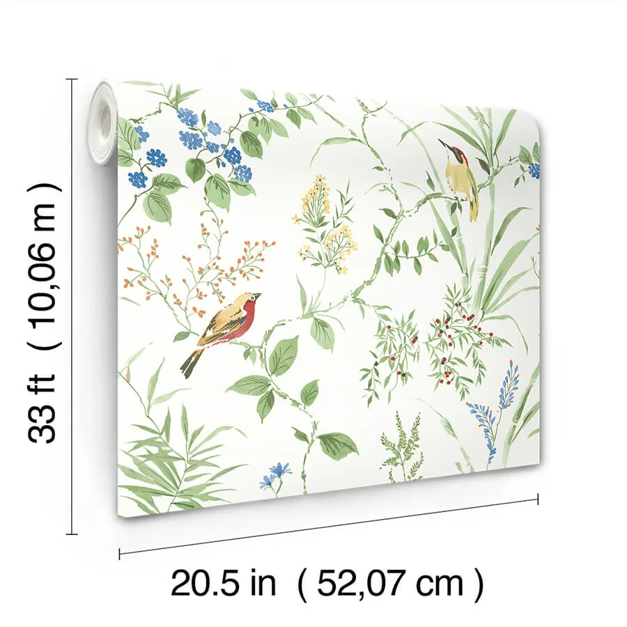 Chesapeake Imperial Garden wallpaper, color Green, SKU 4134-24173