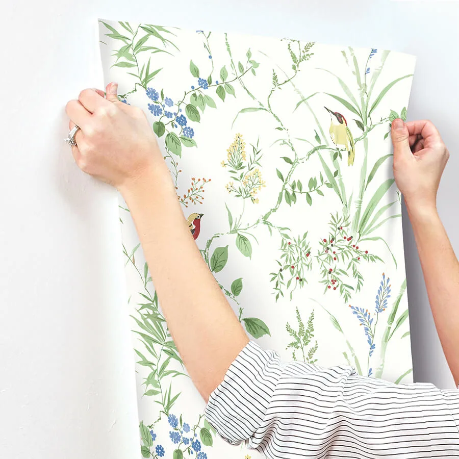 Chesapeake Imperial Garden wallpaper, color Green, SKU 4134-24173