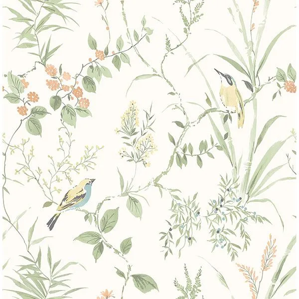 Chesapeake Imperial Garden wallpaper, color Light Green, SKU 3117-24174