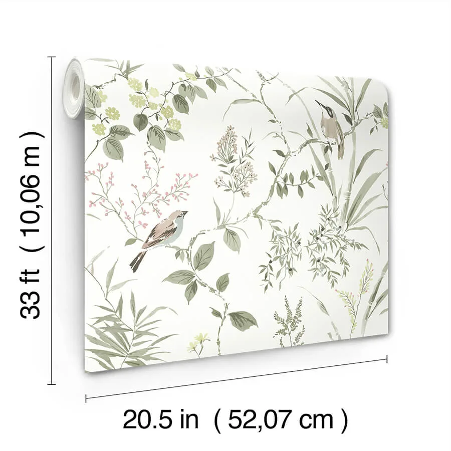 Chesapeake Imperial Garden - Moss Wallpaper | Buy Online Chesapeake Imperial Garden wallpaper, color Moss, SKU 4134-26992