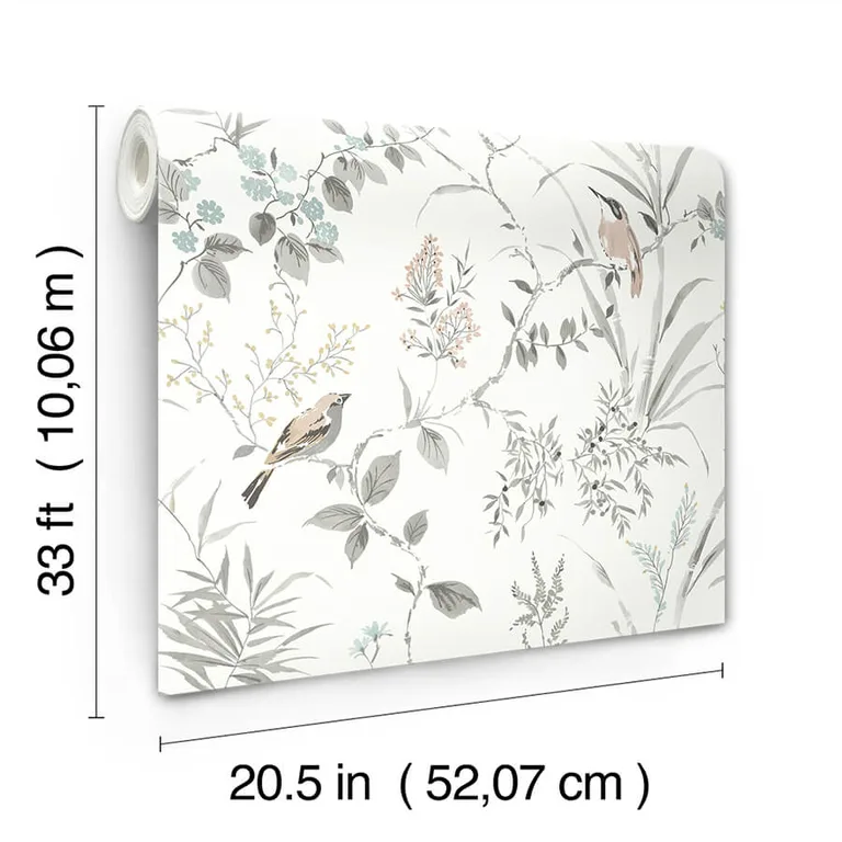 Chesapeake Imperial Garden wallpaper, color Neutral, SKU 4134-26991