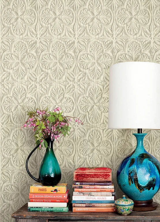 Chesapeake Karachi wallpaper, color Cream, SKU 3125-72333