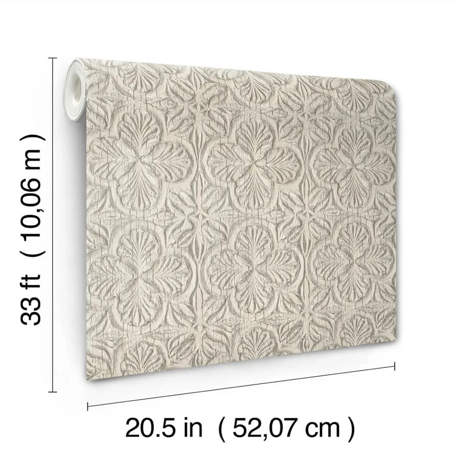 Chesapeake Karachi wallpaper, color Taupe, SKU 3125-72336