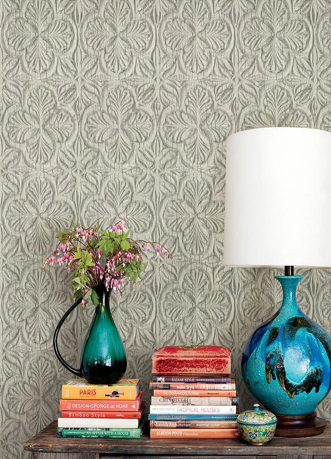 Chesapeake Karachi wallpaper, color Taupe, SKU 3125-72336