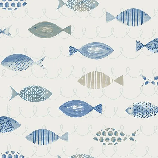 Chesapeake Key West wallpaper, color Blue, SKU 3113-12043