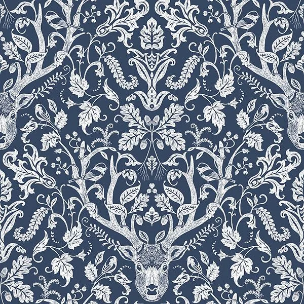 Chesapeake Kiwassa wallpaper, color Navy, SKU 3118-12703
