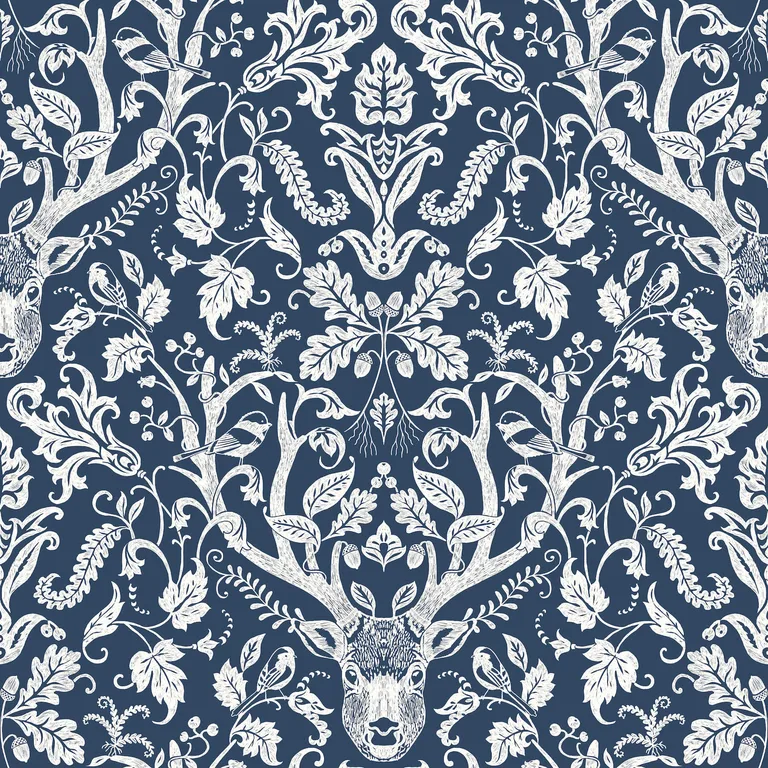 Chesapeake Kiwassa wallpaper, color Navy, SKU 4169-12703