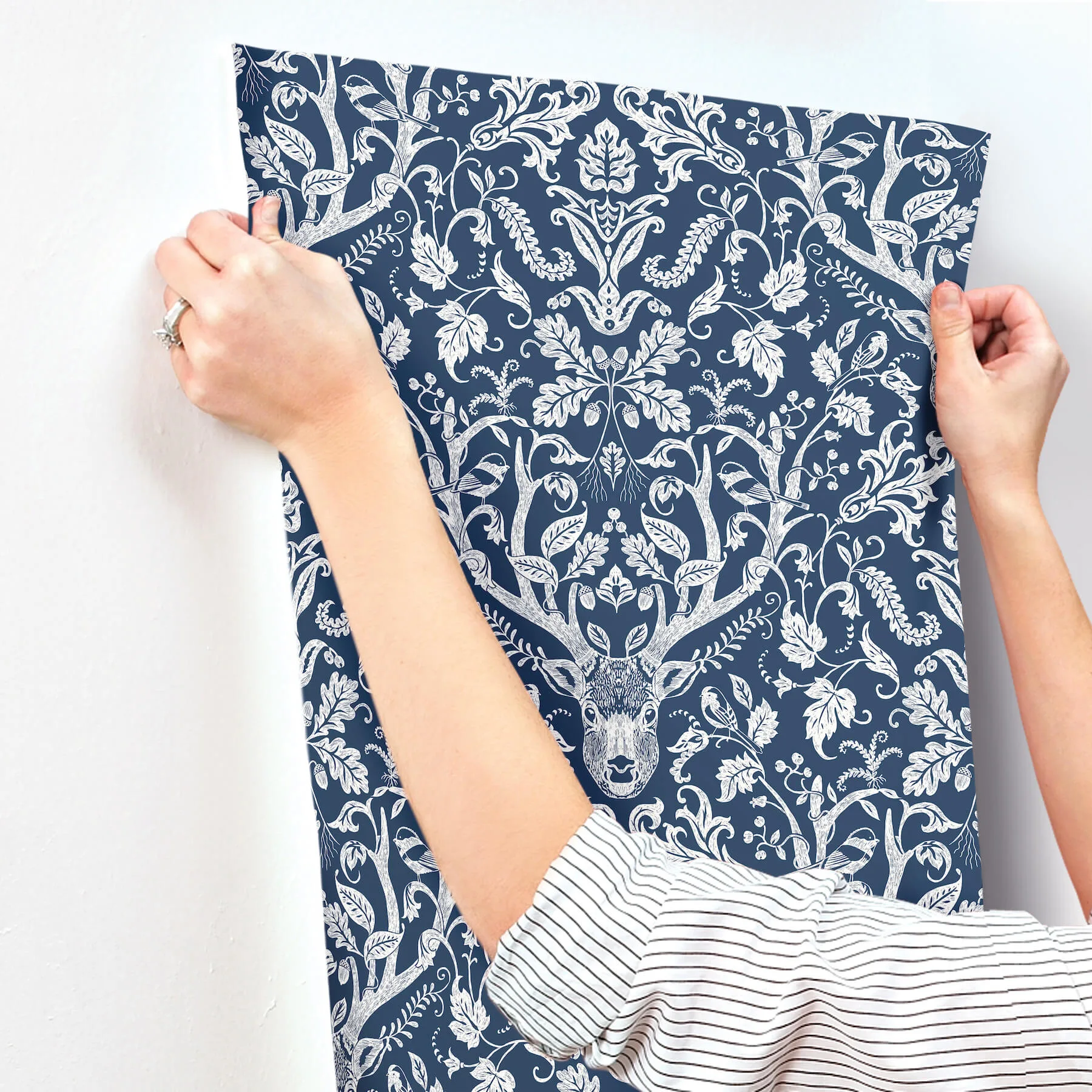 Chesapeake Kiwassa - Navy Wallpaper | Buy Online Chesapeake Kiwassa wallpaper, color Navy, SKU 4169-12703