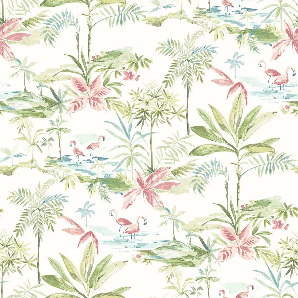 Chesapeake Lagoon wallpaper, color Green, SKU 3120-12071