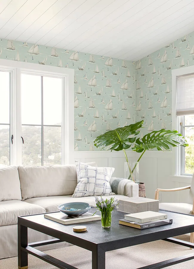 Chesapeake Leeward - Aqua Wallpaper | Buy Online Chesapeake Leeward wallpaper, color Aqua, SKU 4071-71037