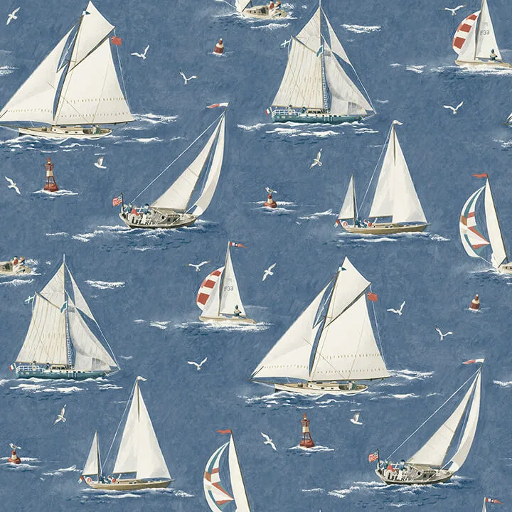 Chesapeake Leeward wallpaper, color Navy, SKU 4071-71035