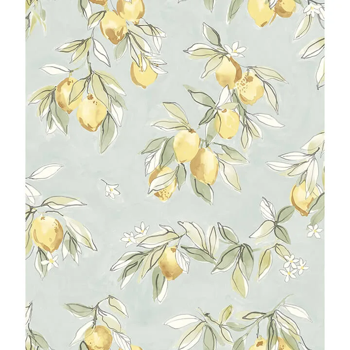 Chesapeake Lemonade wallpaper, color Aqua, SKU 4134-72508