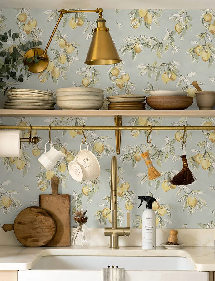 Chesapeake Lemonade - Aqua Wallpaper | Buy Online Chesapeake Lemonade wallpaper, color Aqua, SKU 4134-72508