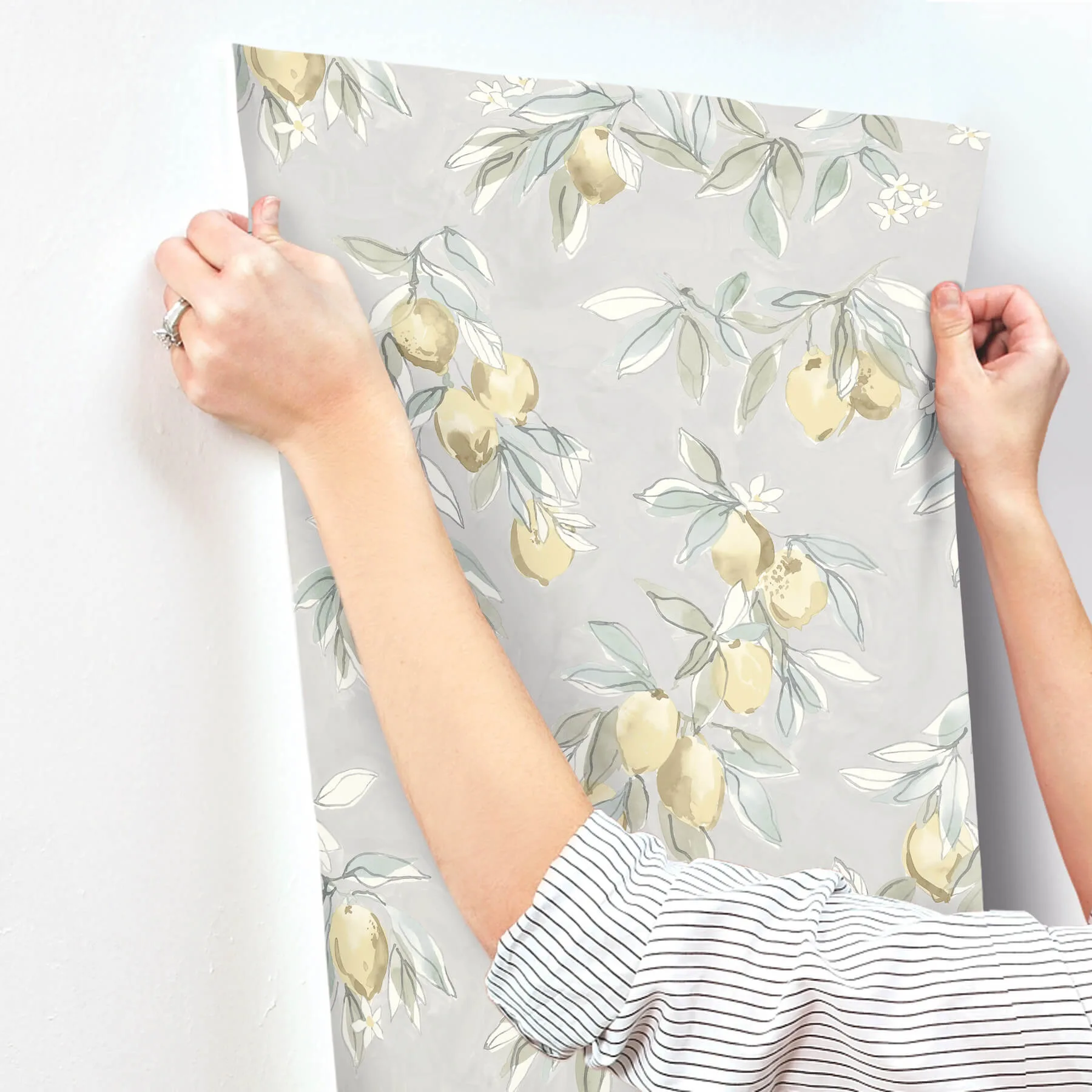 Chesapeake Lemonade wallpaper, color Grey, SKU 4134-72507