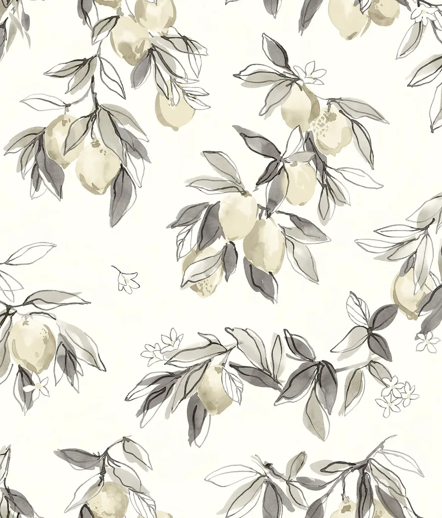 Chesapeake Lemonade wallpaper, color Charcoal, SKU 4134-72509