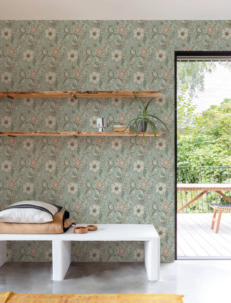 Chesapeake Liora wallpaper, color Aqua, SKU 4191-83013