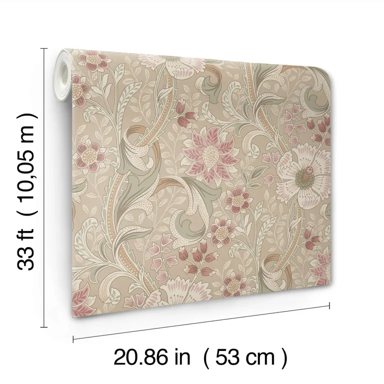 Chesapeake Liora wallpaper, color Taupe, SKU 4191-83015