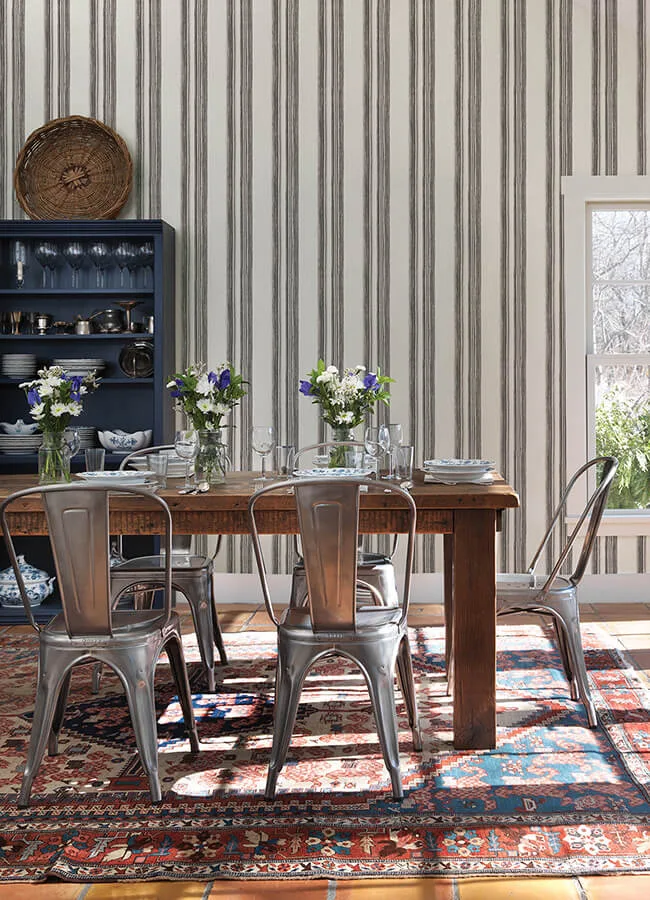 Chesapeake Loom Spun wallpaper, color Charcoal, SKU 4142-72601