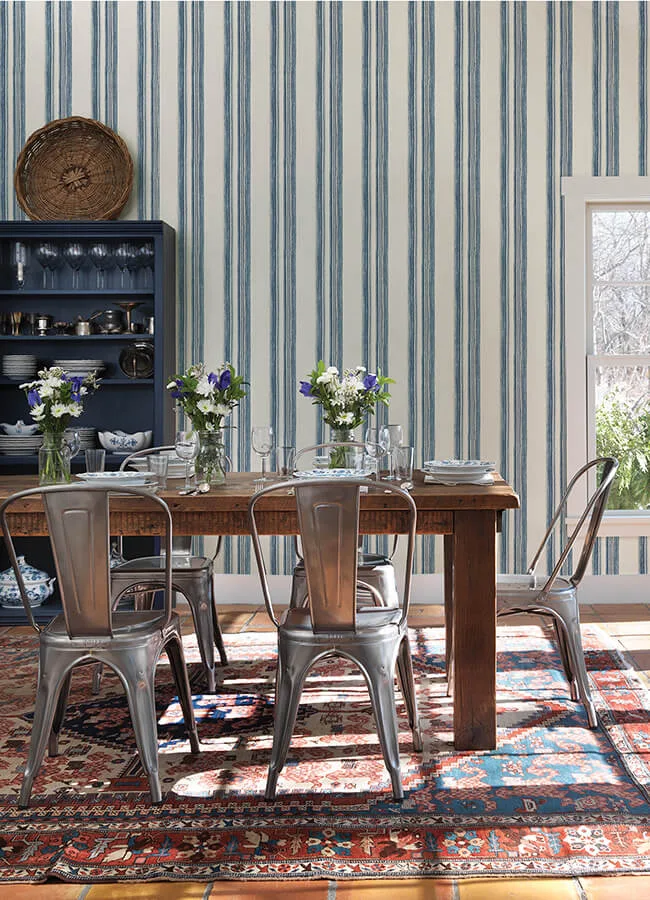 Chesapeake Loom Spun wallpaper, color Indigo, SKU 4142-72600