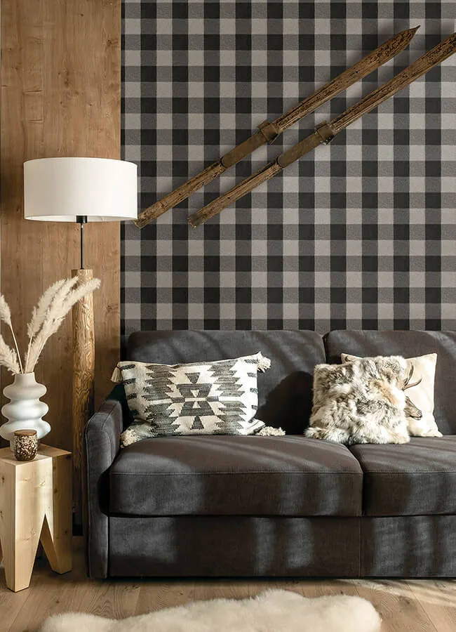 Chesapeake Lumberjack - Black Wallpaper | Buy Online Chesapeake Lumberjack wallpaper, color Black, SKU 4142-72622