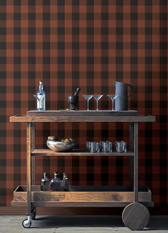 Chesapeake Lumberjack wallpaper, color Maroon, SKU 4142-72621
