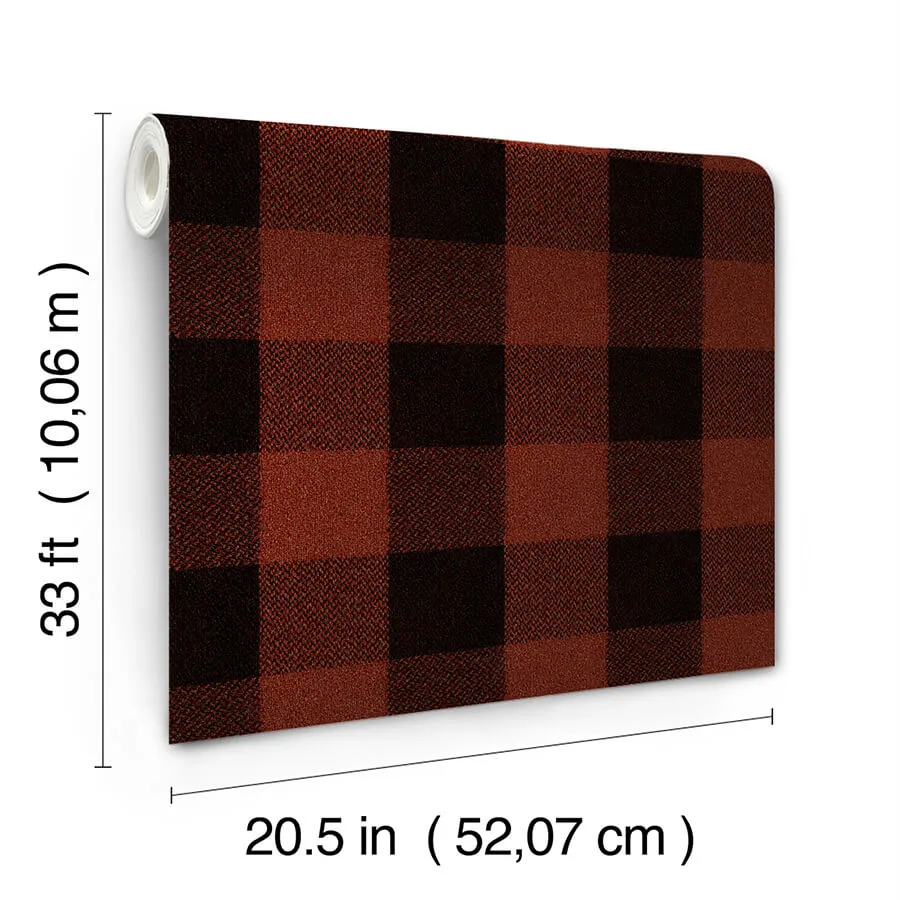 Chesapeake Lumberjack wallpaper, color Maroon, SKU 4142-72621