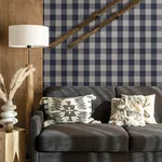 Chesapeake Lumberjack - Navy Wallpaper | Buy Online Chesapeake Lumberjack wallpaper, color Navy, SKU 4142-72620