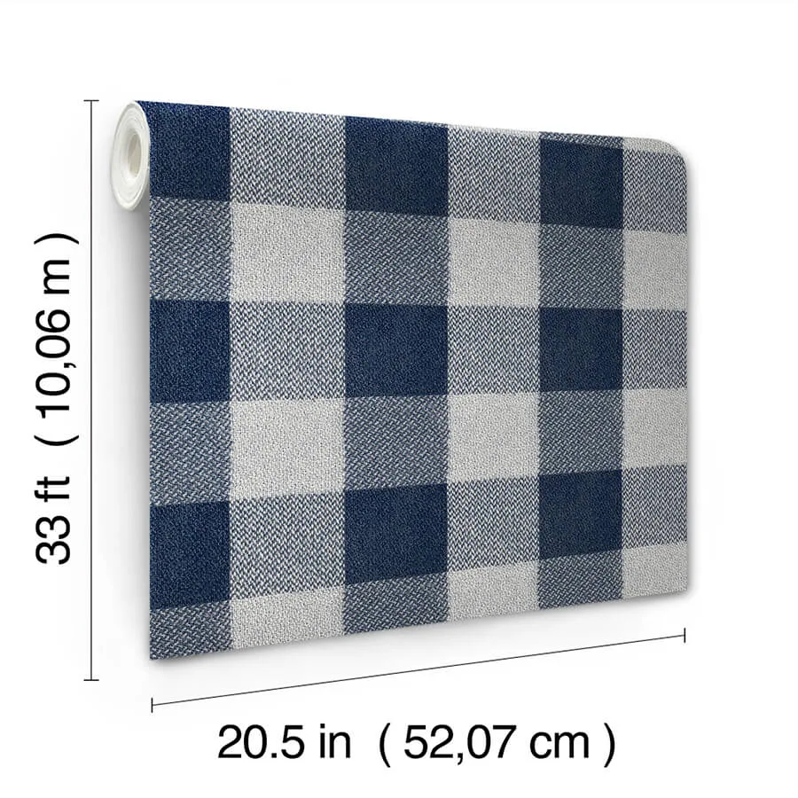 Chesapeake Lumberjack - Navy Wallpaper | Buy Online Chesapeake Lumberjack wallpaper, color Navy, SKU 4142-72620