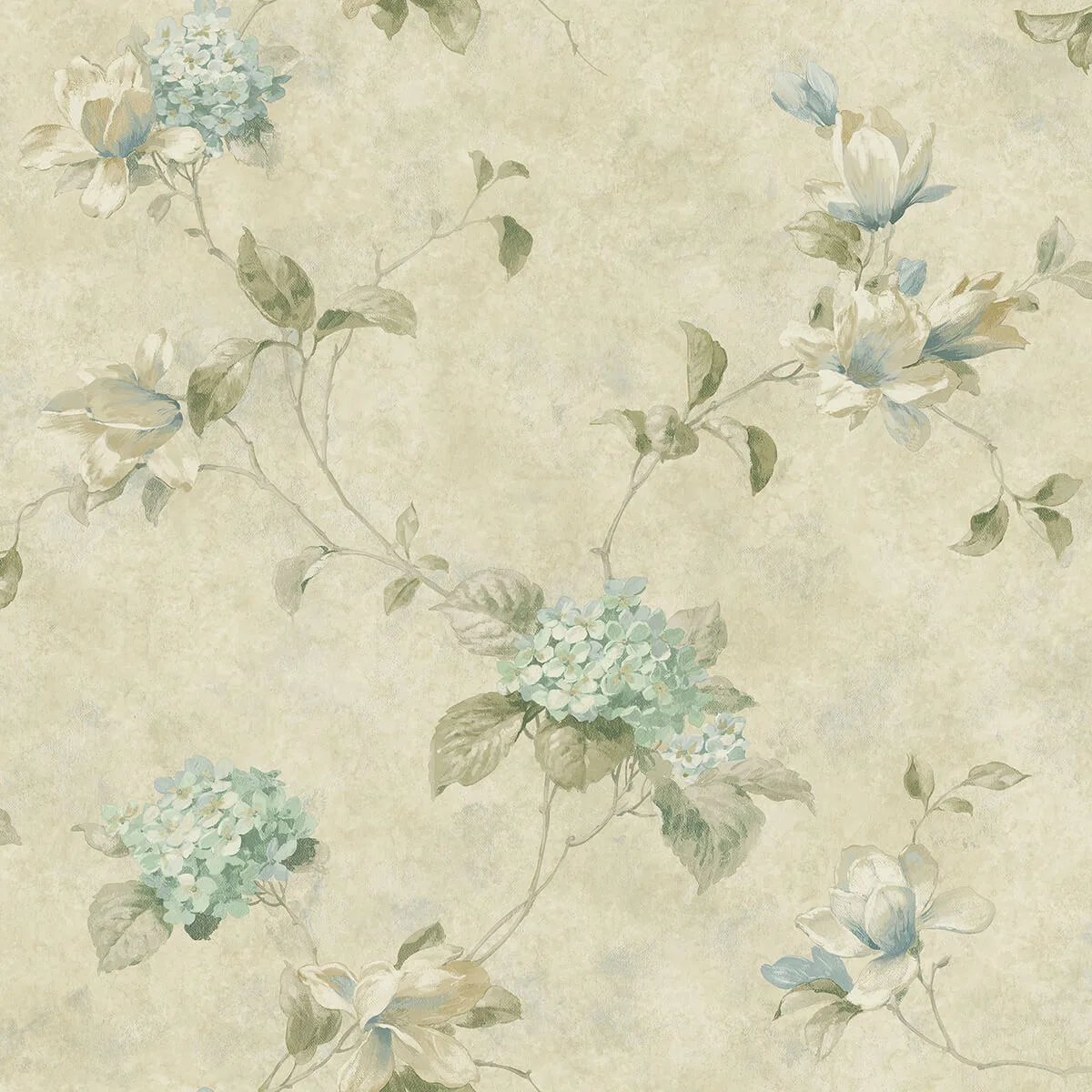 Chesapeake Magnolia wallpaper, color Teal, SKU 3123-76305