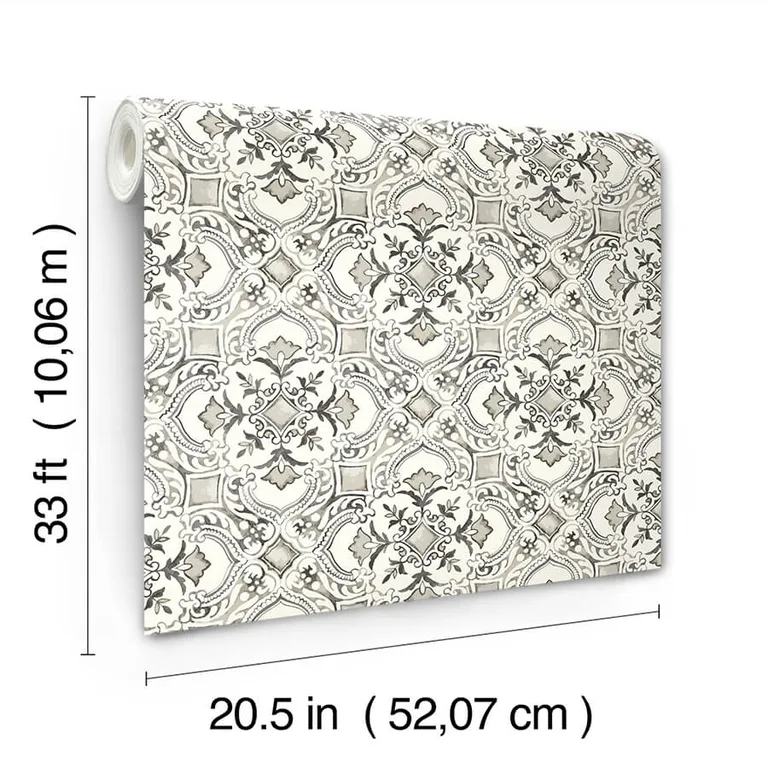 Chesapeake Marjoram wallpaper, color Black, SKU 4134-72512