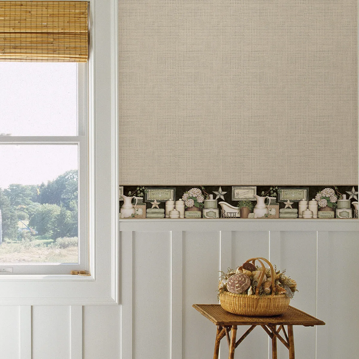 Chesapeake Martha wallpaper, color Black, SKU 3123-63102