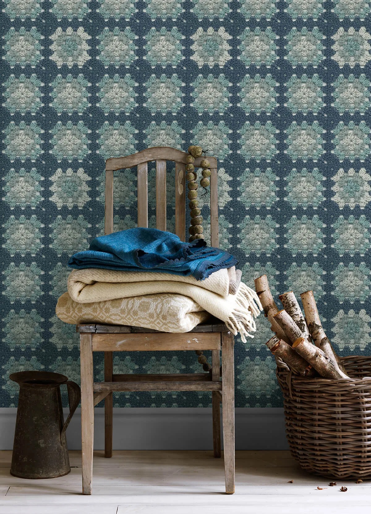 Chesapeake Maud - Blue Wallpaper | Buy Online Chesapeake Maud wallpaper, color Blue, SKU 3124-13864