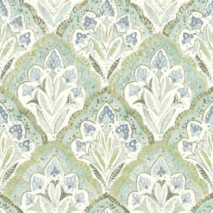 Chesapeake Mimir wallpaper, color Aquamarine, SKU 3125-72341