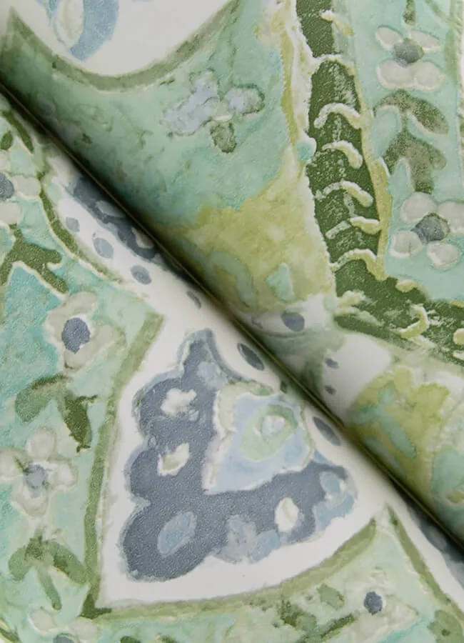 Chesapeake Mimir wallpaper, color Aquamarine, SKU 3125-72341