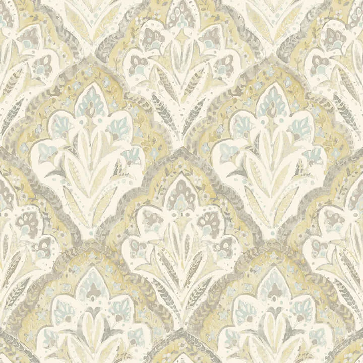 Chesapeake Mimir wallpaper, color Mustard, SKU 3125-72338