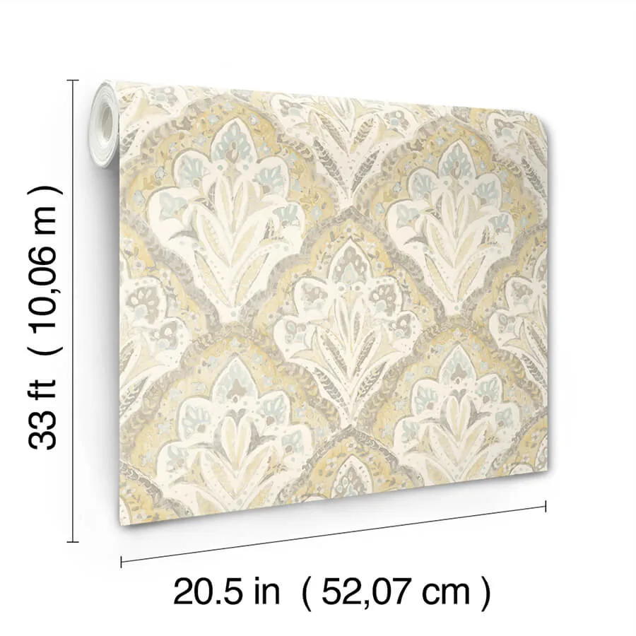 Chesapeake Mimir - Mustard Wallpaper | Buy Online Chesapeake Mimir wallpaper, color Mustard, SKU 3125-72338