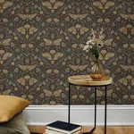 Chesapeake Mystic Moth - Black Wallpaper | Buy Online Chesapeake Mystic Moth wallpaper, color Black, SKU 4169-83116