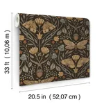 Chesapeake Mystic Moth - Black Wallpaper | Buy Online Chesapeake Mystic Moth wallpaper, color Black, SKU 4169-83116