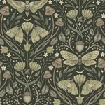 Chesapeake Mystic Moth - Dark Green Wallpaper | Buy Online Chesapeake Mystic Moth wallpaper, color Dark Green, SKU 4169-83120