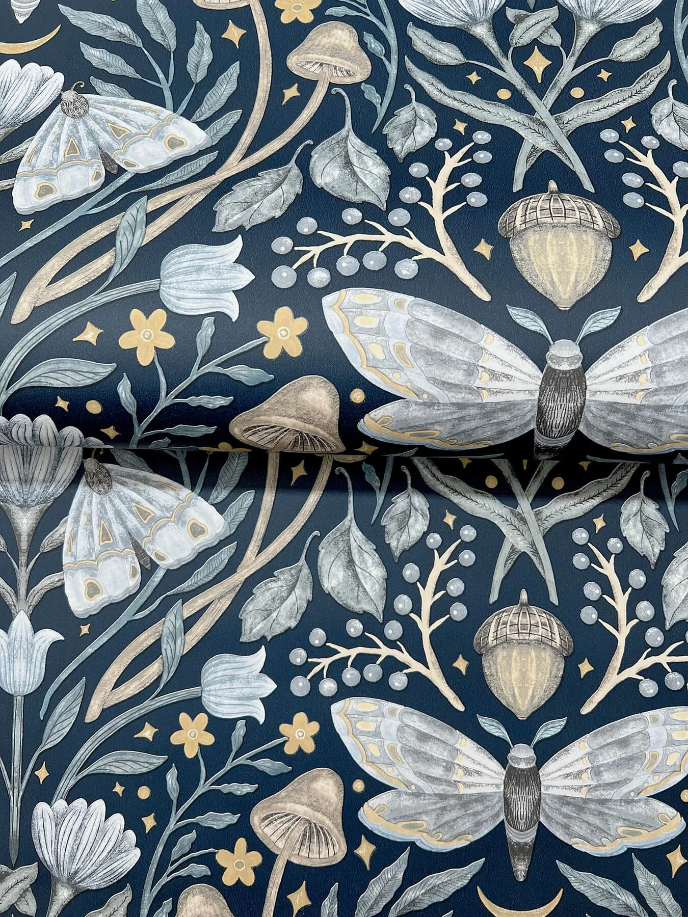 Chesapeake Mystic Moth - Navy Wallpaper | Buy Online Chesapeake Mystic Moth wallpaper, color Navy, SKU 4169-83118