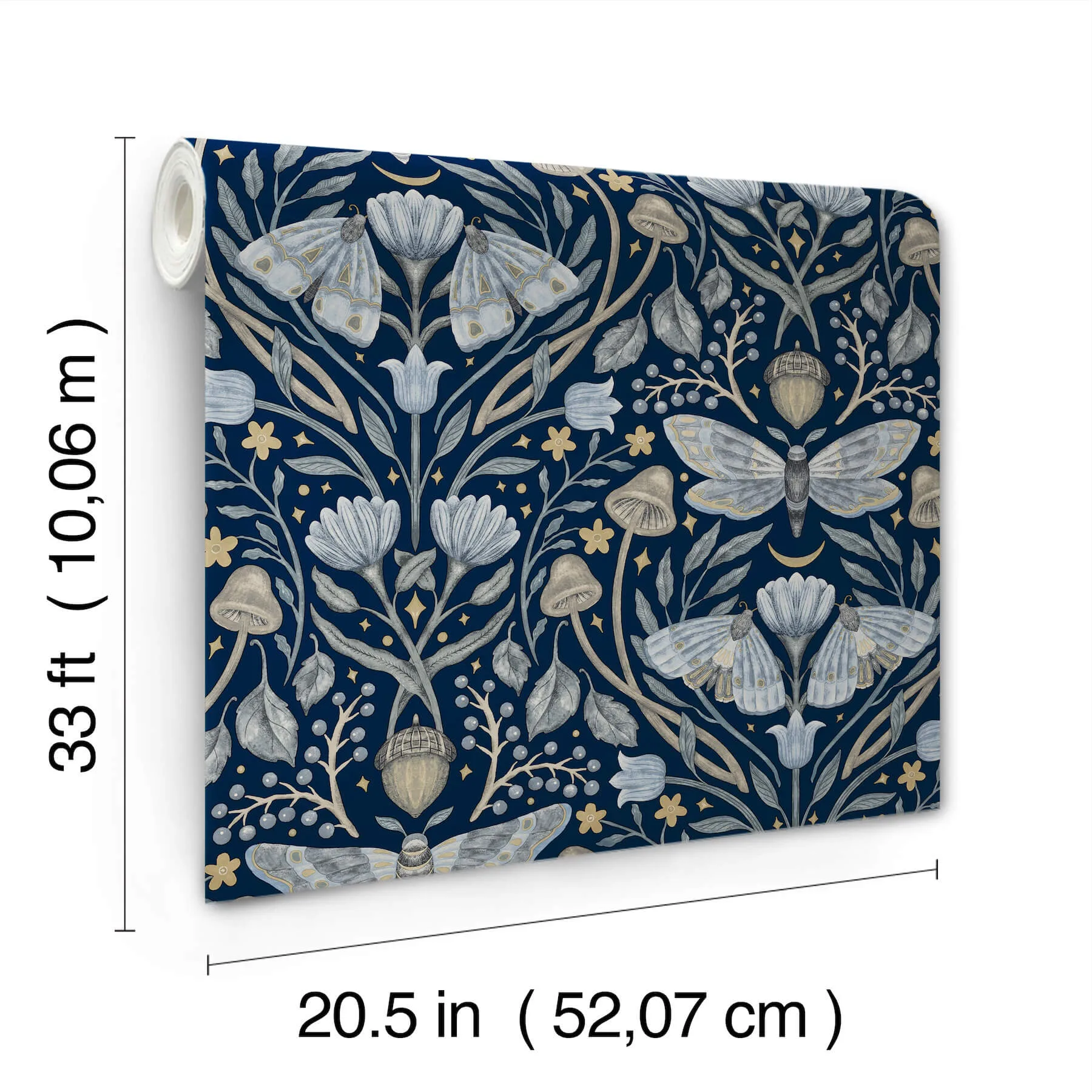 Chesapeake Mystic Moth - Navy Wallpaper | Buy Online Chesapeake Mystic Moth wallpaper, color Navy, SKU 4169-83118
