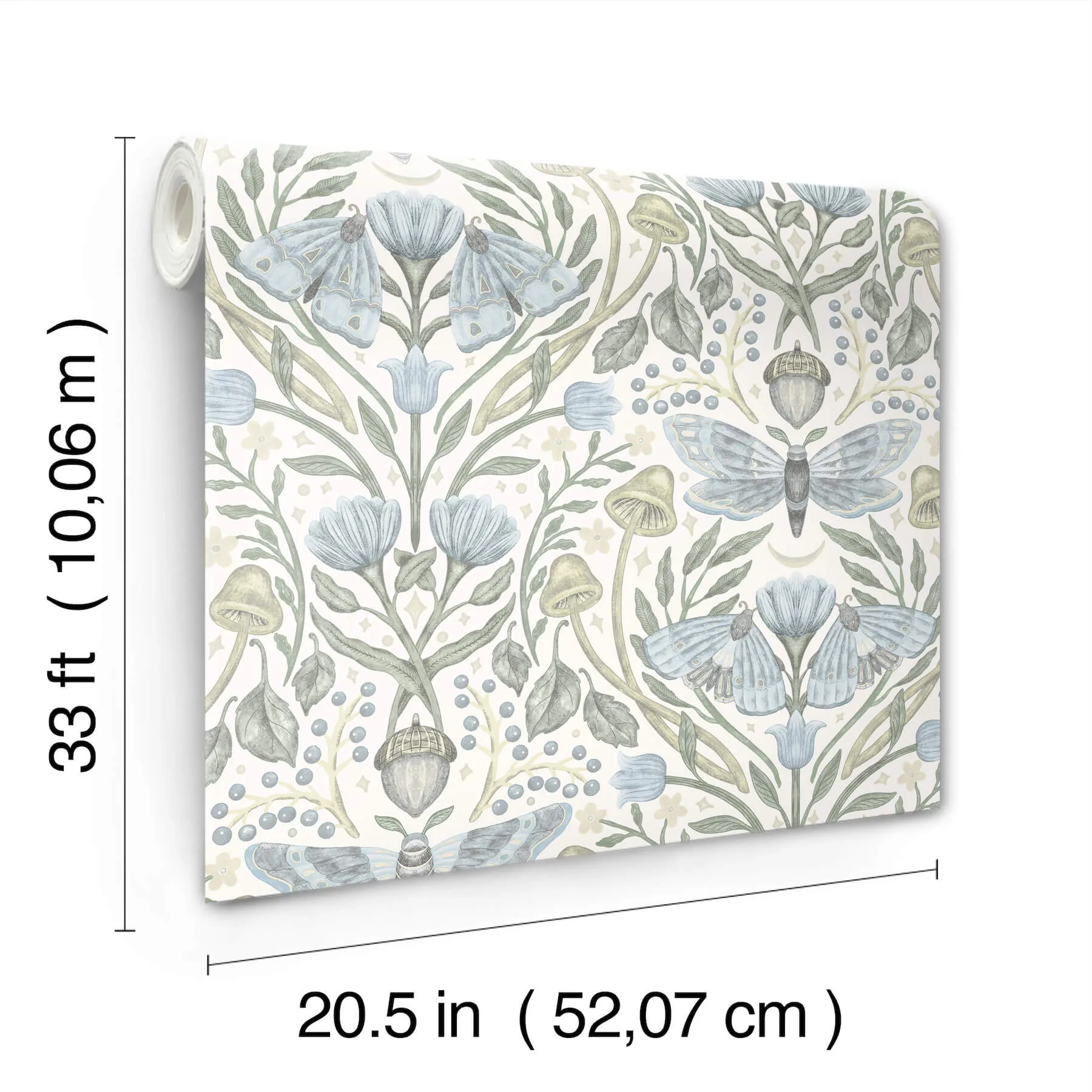 Chesapeake Mystic Moth - Sky Blue Wallpaper | Buy Online Chesapeake Mystic Moth wallpaper, color Sky Blue, SKU 4169-83117